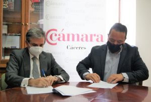 13/4/2021 Cámara de Comercio de Cáceres y Club Universo Extremeño firman un convenio para fortalecer los vínculos con emigrantes de la provincia cacereña